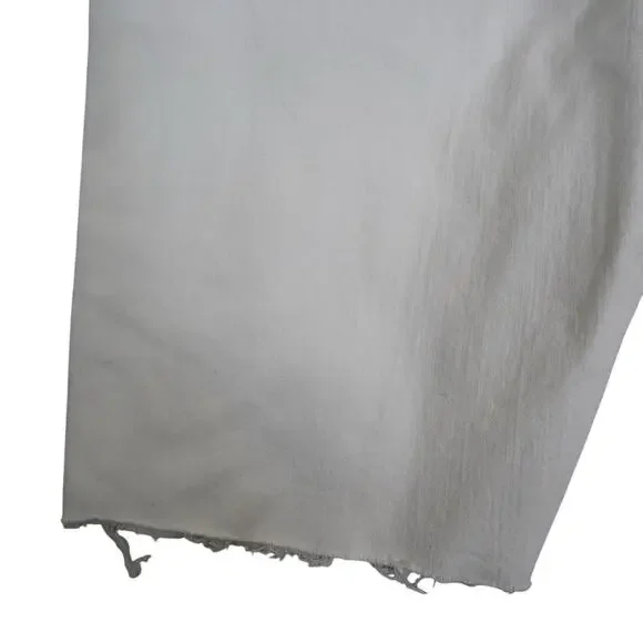 LOFT Womens 29/8 Fresh Cut High Rise Denim Bike Shorts in White NEW - Picture 7 of 12